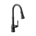 U by Moen™ S72003EVBL Paterson™ Pulldown Kitchen Faucet, 1.5 gpm Flow Rate, Matte Black, 1 Handles, 1 Faucet Holes, Function: Touchless, Import