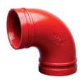 Victaulic® F012010P00 90 deg Elbow, 1-1/4 in, Grooved, Ductile Iron, Orange Enamel