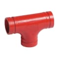 Victaulic® F010020P00 Pipe Tee, 1 in, Grooved, Ductile Iron, Orange Enamel