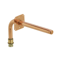 Viega 92321 Model 2820.4ZL Stub-Out, 90 deg Elbow, 1/2 in Nominal, PEX Press x Street End Style, Brazed Copper