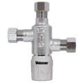 Webstone H-77201W 7720W Thermostatic Mixing Valve, 3/8 in Nominal, Compression End Style, 150 psi Pressure, Forged DZR Brass Body, Import