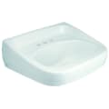 Zurn® Z5344 Z5340 Lavatory Sink, Rectangle Shape, 4 in Faucet Hole Spacing, 18 in W x 20 in D x 5-3/4 in H, Wall Mount, Vitreous China, White