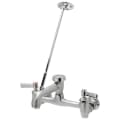 Zurn® AquaSpec® Z843M1-RC Sink Faucet With Pail Hook and Brace, Wall Mount, 2 Handles, 7-1/4 to 8-3/4 in Center, Polished Chrome
