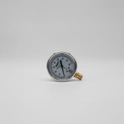 Trerice D82LFB2502LA160 D80 Industrial Pressure Gauge, 0 to 160 psi Pressure, 1/4 in MNPT Connection, 2-1/2 in Dia Dial, +/- 1.6 % Accuracy, Glycerin Liquid Filled