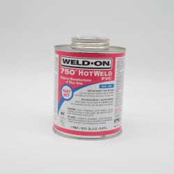 Weld-On® 750 HOTWELD™ 13752 High Strength Low VOC Medium Body Solvent Cement With Applicator Cap, 1 pt Container, Blue