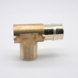 Uponor ProPEX® LF7711050 Fire Sprinkler Adapter Elbow, For Use With Residential Fire Sprinkler System, Brass, Import