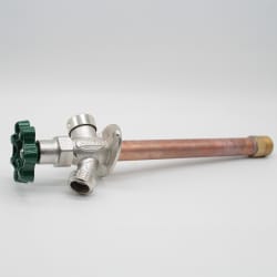 Prier® C-144T08 Diamond C-144 Freezeless Wall Hydrant With Anti-Siphon Vacuum Breaker, 1/2 in Nominal, MNPT x FNPT End Style, 360 deg Full Turn Wall Opening, Domestic