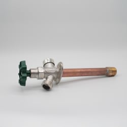 Prier® C-144T06 Diamond C-144 Freezeless Wall Hydrant With Anti-Siphon Vacuum Breaker, 1/2 in Nominal, MNPT x FNPT End Style, 360 deg Full Turn Wall Opening, Domestic