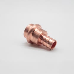 NIBCO® 9035000PC PC604-P Adapter, 1/2 in Nominal, PEX Press End Style, Wrot Copper, Domestic