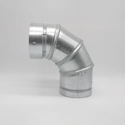 DuraVent® 810017843 Type-B Adjustable Elbow, 4 in, 90 deg, Galvanized Steel