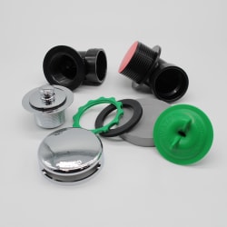 Watco® 901-PP-ABS-CP Innovator® 901 Solvent Weld Bath Waste Half Kit, STD ABS, Polished Chrome