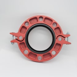 Gruvlok® 0390201143 FIG 7012 Pipe Flange With Grade E Gasket, 5 in Nominal, Ductile Iron, Grooved Connection, Domestic