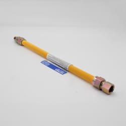 BrassCraft® ProCoat® CSSC54-18 Gas Connector, 1/2 in, FNPT Straight x MNPT Straight, 18 in L, 304L Stainless Steel, Domestic