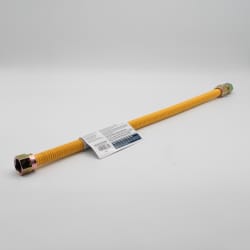 BrassCraft® ProCoat® CSSC54-24 Gas Connector, 1/2 in, FNPT Straight x MNPT Straight, 24 in L, 304L Stainless Steel, Domestic