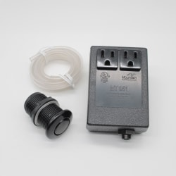 MOUNTAIN PLUMBING MT951/BL GLOSSY BLACK "CLASSIC TOUCH" RD STYLE PUSH BUTTON WASTE DISPOSER AIR SWITCH