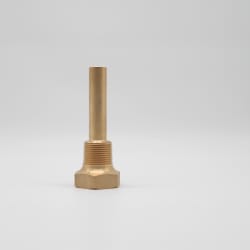 Trerice 3-4F2 Thermowell, 3-1/2 in L Stem, 2-1/2 in L Insertion, 3/4 in NPT Thread, Brass