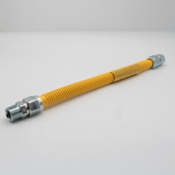 BrassCraft® ProCoat® CSSB21-18 Gas Connector, 3/4 in, FNPT Straight x MNPT Straight, 18 in L, Stainless Steel, Domestic