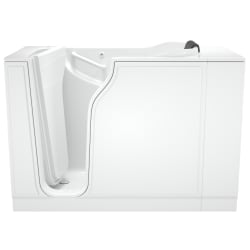 American Standard 3052.105.WLW Luxury Bathtub With Left Door, Whirlpool, Rectangular Shape, 51 in L x 30 in W, Right Drain, White, Import