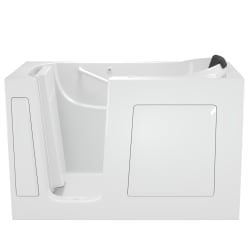 American Standard 3060.105.WLW Value Bathtub With Left Door, Whirlpool, Rectangular Shape, 51-1/2 in L x 29-3/4 in W, Left Drain, White, Import