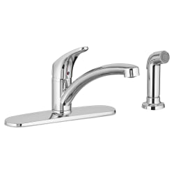 American Standard 7074040.002 Colony Pro Single Control Kitchen Faucet, 1.5 gpm Flow Rate, 8 in Center, Swivel Spout, Polished Chrome, 1 Handles, Import
