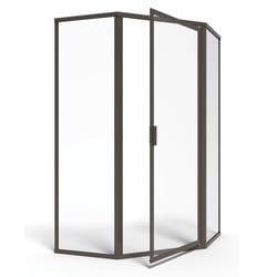 American Standard AMOPQF1400.224 Prestige® Neo Angle Shower Door, 24 in W Opening, Framed Frame, 1/4 in THK Glass, Oil Rubbed Bronze, Domestic