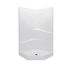 Aquatic 1382NT2P-WH Everyday 2-Piece Remodeline Sectionals Shower Stall, 38 in W 38 in D, Domestic