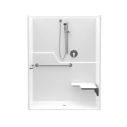 Aquatic 16036BFLP 1-Piece Shower, 60-1/4 in L 37-1/2 in W 78-1/2 in D, Acrylx Applied Acrylic