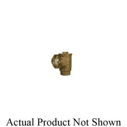 A.Y. McDonald 5135-367, 712-7 Dual Angle Check Valve With 1 in Tap in Cap, 2 in, Oval Meter Flanged with Meter Support Bracket x FNPT Integral, Brass Body