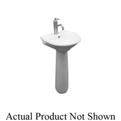 Barclay C/3-3030WH Column Only, 6 in L x 28-1/8 in H, Lavatory Sink, White, Vitreous China, Import