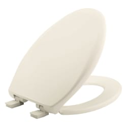 Bemis® 1200E4 346 Toilet Seat With Cover, AFFINITY ™, Elongated Bowl, Closed Front, Plastic, Biscuit, Adjustable Hinge, Domestic