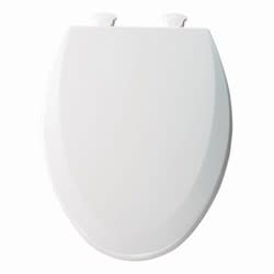 Bemis® 1500EC 000 Toilet Seat, Elongated Bowl, Closed Front, Wood, White, Quick Release Hinge, Domestic