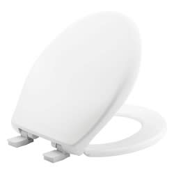Bemis® 200E4 000 Toilet Seat With Cover, AFFINITY ™, Round Bowl, Closed Front, Plastic, White, Adjustable Hinge, Domestic