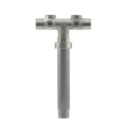 Boshart Industries 07ST-13-2U Union Tank Tee, 1-1/4 x 1-1/4 x 1 in Nominal, MNPT x MNPT x FNPT End Style, 304 Stainless Steel, Import