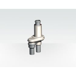 Centrotherm Eco Systems InnoFlue® ICTCR24 Twin Pipe/Concentric Reversible Adapter, Polypropylene L