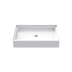 CDX XS4834PANAC Shower Base, White, Center Drain, 48 in L x 35 in W x 6 in D