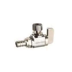 dahl dahal-Ecoâ„¢ mini-ballâ„¢ 611-PX3-31 Angle Supply Stop, 1/2 x 3/8 in Nominal, PEX Crimp x Compression End Style, 250 psi Pressure, Polished Chrome, Import
