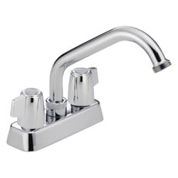 DELTA® 2131LF Classic™ Laundry Faucet, 4 in Center, Polished Chrome, 2 Handles, Import