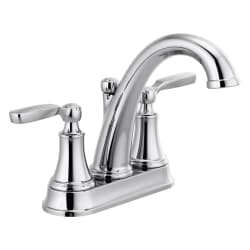 DELTA® 2532LF-MPU Bathroom Faucet, Woodhurst™, Polished Chrome, 2 Handles, Metal Pop-Up Drain, 1.2 gpm