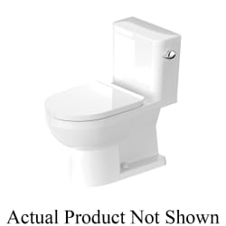 DURAVIT 21950100U3 Rimless One-Piece Toilet, DuraStyle Basic, Elongated Bowl, 12 in Rough-In, 1.28 gpf, White, Import