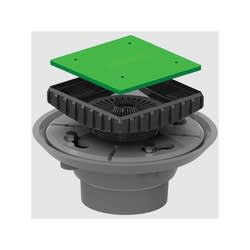 Ebbe America E4024 Adjustable Clamp Collar Shower Drain, 2 x 3 in, PVC Drain