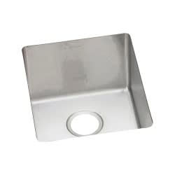 Elkay® EFRU131610T Crosstown® Transitional Kitchen Sink, Polished Satin, Rectangle Shape, 13-1/2 in L x 16 in W x 10 in D Bowl, 16 in L x 18-1/2 in W x 10 in H, Under Mount, 16 ga 304 Stainless Steel