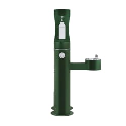 Elkay® LK4420BF1UDBFRKEVG Non-Filtered Bi-Level Outdoor Pedestal Bottle Filling Station With Pet Station, 2 Stations, Domestic