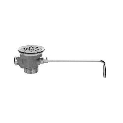 Fisher DrainKing™ 22438 Waste Valve With Port and Overflow Body, 1-1/2 x 2 in Nominal, Cast Red Brass Drain