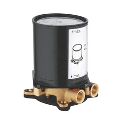 GROHE 29038001 Rough-In Set, 1/2 in FNPT Inlet x 1/2 in FNPT Outlet, Brass Body, Import