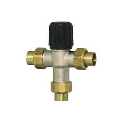 Honeywell AM100C1070-US-1LF/U AM-1 Thermostatic Mixing Valve, 1/2 in Nominal, C Union End Style, 150 psi Pressure, Brass Body, Domestic