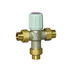 Honeywell AM102-US-1/U AM-1 Thermostatic Mixing Valve, 1 in Nominal, C Union End Style, 150 psi Pressure, Brass Body, Import