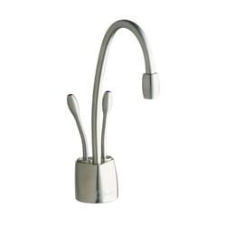 Insinkerator® Indulge™ 44252B FHC1100 Contemporary Instant Hot and Cool Water Dispenser Faucet, Residential, High-Arc Swivel Spout, Satin Nickel, 2 Handles, Import
