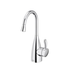 Insinkerator® 45385-ISE 1010 Showroom Instant Transitional Style Hot Only Water Dispenser Faucet, 360 deg Swivel Spout, Polished Chrome