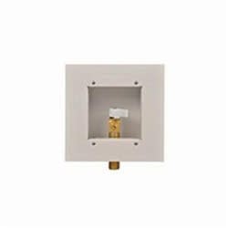 Guy Gray™ 88133 Ice Maker Outlet Box With Valve, 1/2 in C, Steel, White Powder Coated