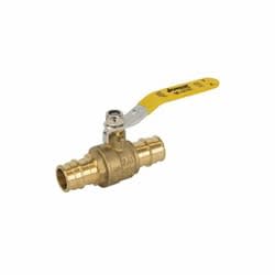 Jomar Valve® 104-524PG 2-Piece Ball Valve With Handle, 3/4 in Nominal, PEX Expansion End Style, Brass Body, Standard Port, PTFE/Buna-N Softgoods